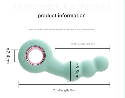 Purple Handheld G-Spot & Prostate Massager with Beads- (USB Rechargeable) - Image 2