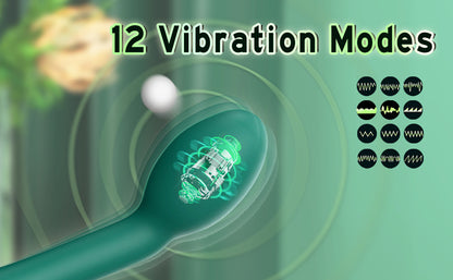 Black G-Spot Vibrator with 12 Vibration Modes - Unisex Pleasure Toy - Image 3