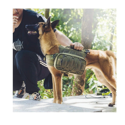 Orange Durable Dog Saddle Bag Harness for Outdoor Adventures - Image 4