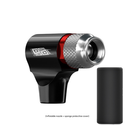 Black Portable CO2 Bike Tire Inflator with Nozzle - Quick Inflation for Road and Mountain Bikes - Image 4