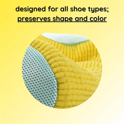Grey 2piece Durable Sneaker Wash Bag for Washing Machine - Anti-Deformation Shoe Protector with Chenille Fabric - Image 3