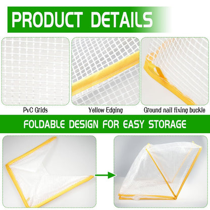 3 piece White Foldable Raised Garden Bed Cover - Vegetable Plant Protector(80 x 34 x 35 cm) - Image 2