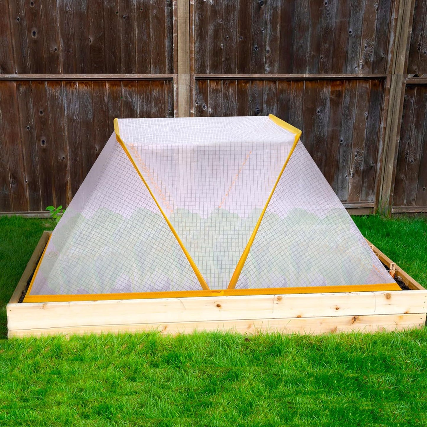 3 piece White Foldable Raised Garden Bed Cover - Vegetable Plant Protector(80 x 34 x 35 cm) - Image 4