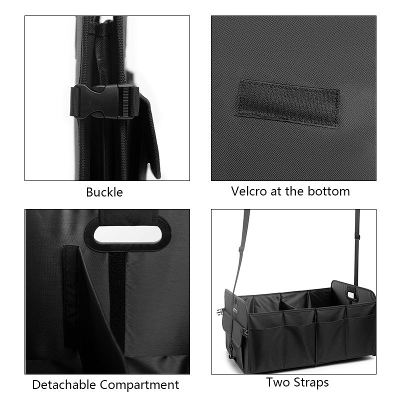 Brown Car Storage Box - Foldable Waterproof Trunk Organizer - Image 2