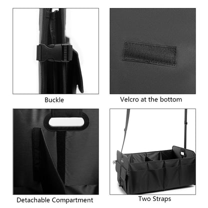 Brown Car Storage Box - Foldable Waterproof Trunk Organizer - Image 2