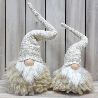 Beige Charming Handcrafted Christmas Gnome - Nordic Tomte Plush Figurine for Holiday Decor(14*14*48cm) - Image 5