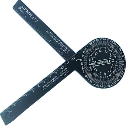 Black Precision 360-Degree Miter Saw Protractor - Aluminum Alloy Angle Finder for Woodworking & Carpentry