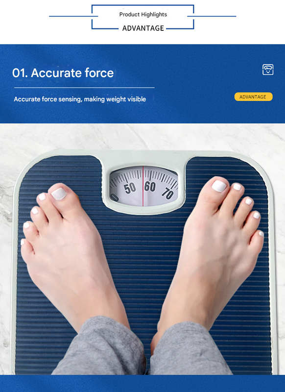 Dark Gray Classic Mechanical Bathroom Scale - Battery-Free Analog Body Weight Scale with Non-Slip Platform - Image 2