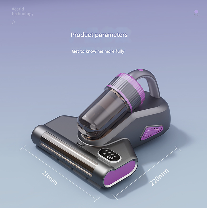 Purple Advanced Cordless UV-C Dust Mite Vacuum - Handheld Cleaner with Hot Air, Pulsating Pads & LED Display - Image 5