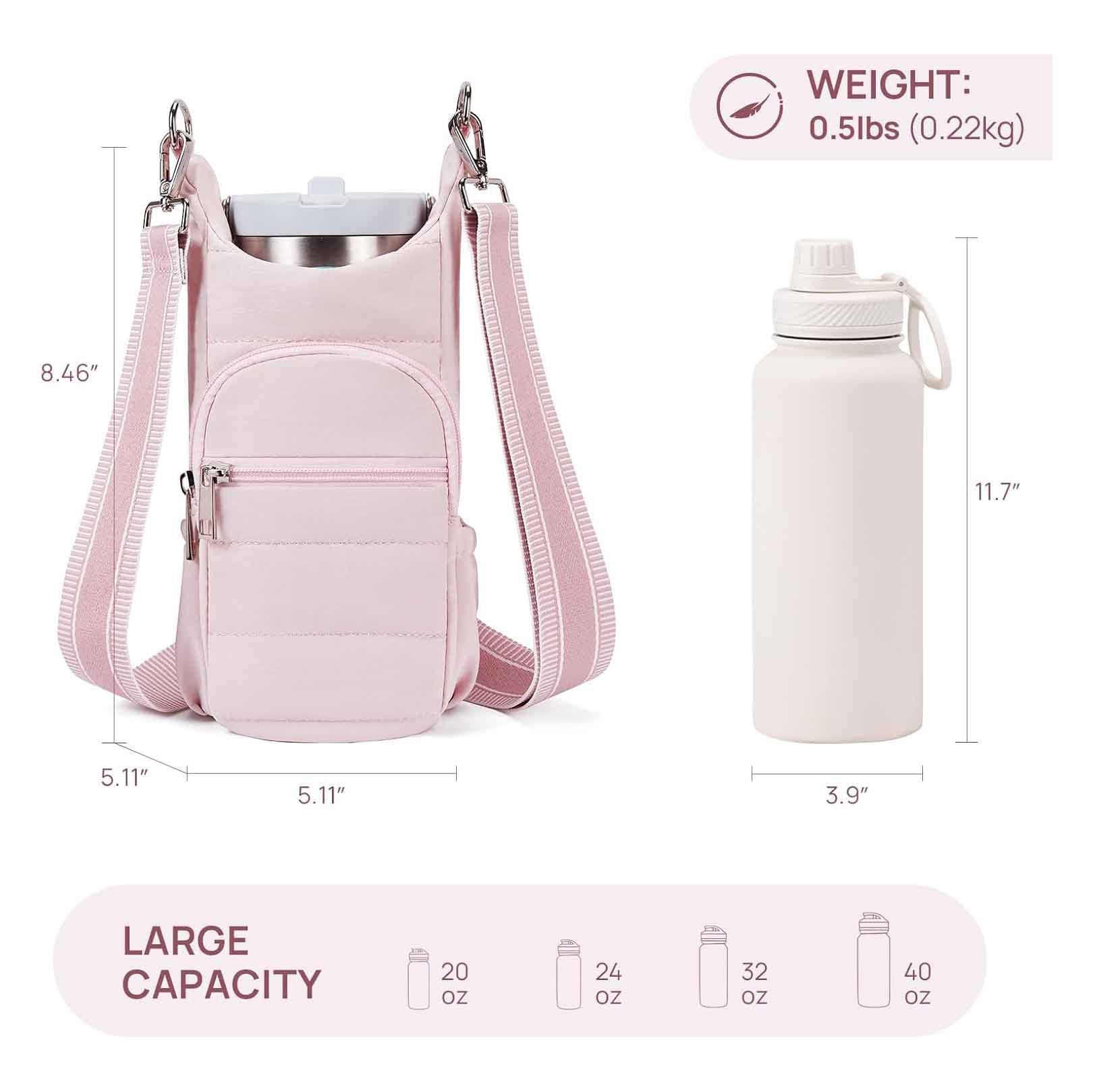Black Women's Crossbody Water Bottle Bag-Perfect for Hiking and Cycling - Image 2