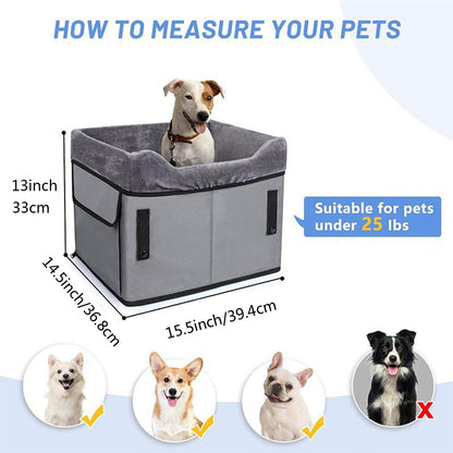 Grey Car Pet Pad - Portable Dog Booster Seat for Safe and Comfortable Travel - Image 5