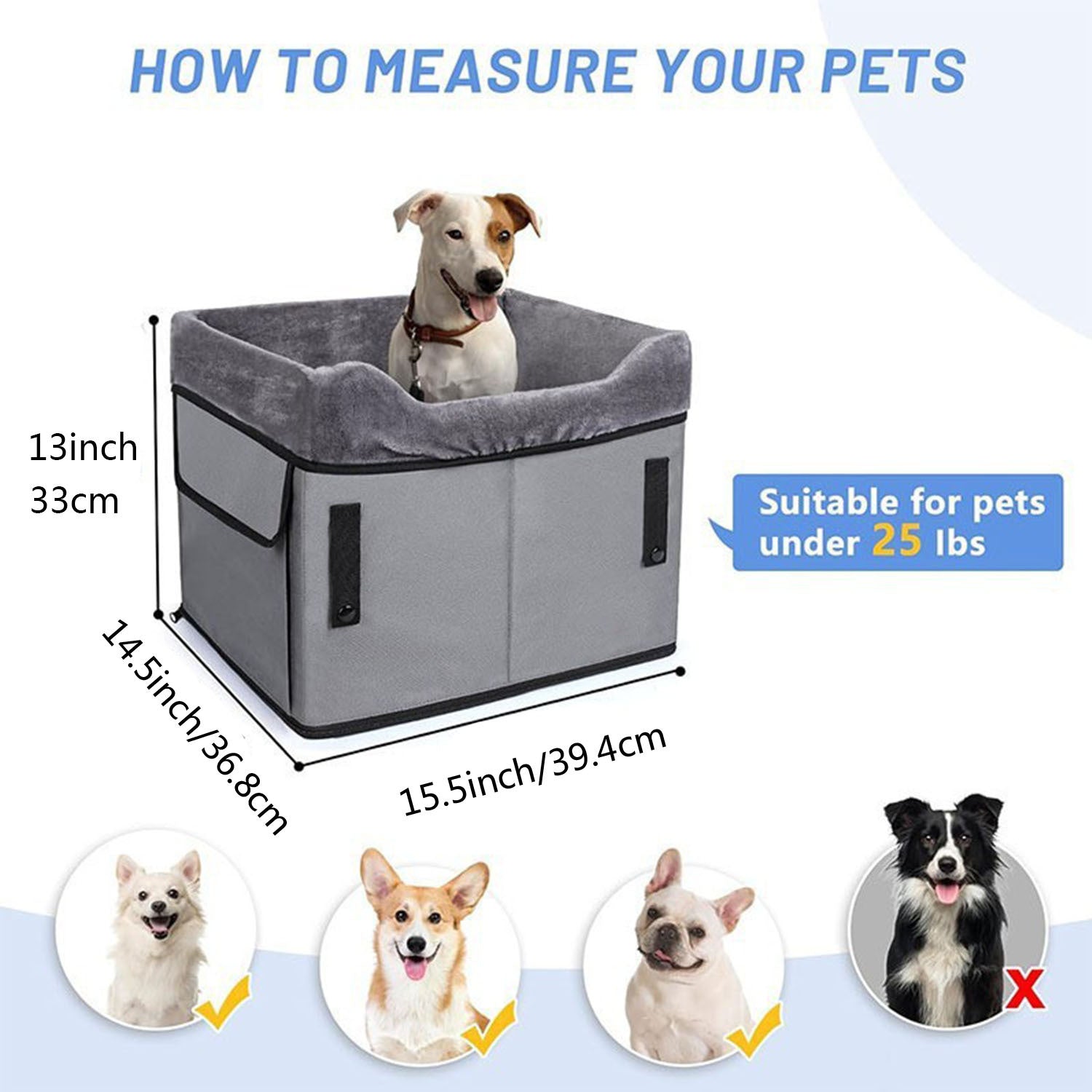 Black Car Pet Pad - Portable Dog Booster Seat for Safe and Comfortable Travel - Image 4
