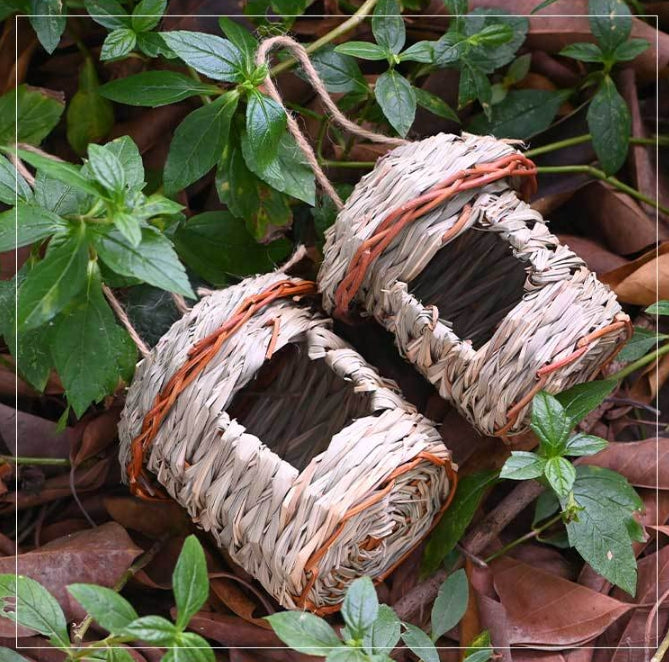 3-Piece Handcrafted Natural Grass Bird Nest - Eco-Friendly Pet Garden Decor(13*8cm) - Image 4