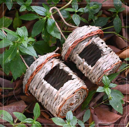 3-Piece Handcrafted Natural Grass Bird Nest - Eco-Friendly Pet Garden Decor(13*8cm) - Image 4
