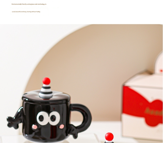 Red Quirky Ceramic Couples Mug Set - Fun and Unique Gift for Weddings and Special Occasions - Image 4