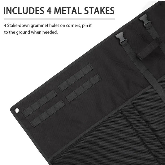 Black Portable Tactical Shooting Mat - Lightweight Roll-Up Ground Pad for Outdoor Range & Hunting - Image 4