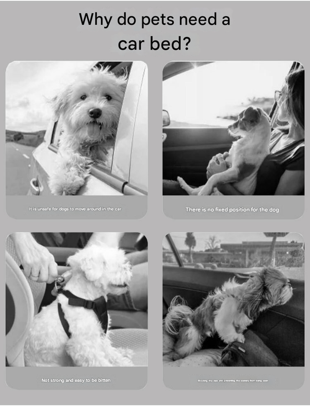 Turquoise Plush Dog Car Booster Seat - 2-in-1 Travel Bed for Small Dogs with Washable Cover - Image 3