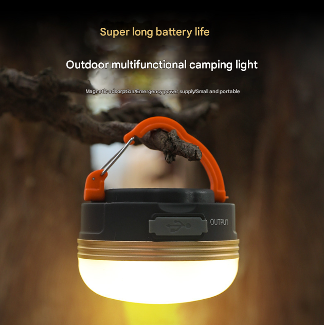 Compact Rechargeable LED Camping Lantern | 300 Lumen, 3 Modes, Magnetic Base & Power Bank Function - Image 2