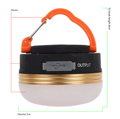 Compact Rechargeable LED Camping Lantern | 300 Lumen, 3 Modes, Magnetic Base & Power Bank Function - Image 4