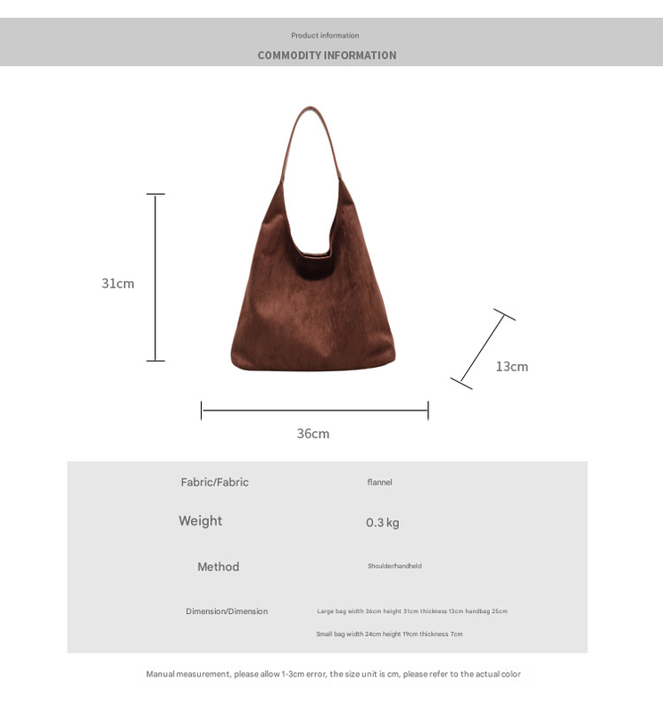 Wine red Chic Faux Suede Tote Bag with Matching Pouch | Large Capacity Slouchy Shoulder Bag - Image 4