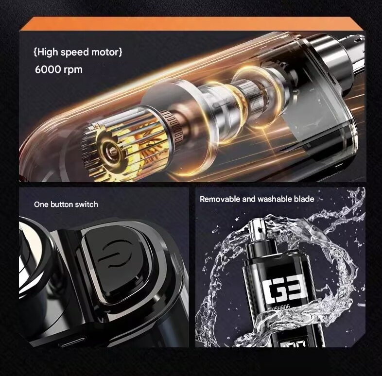 White Painless Electric Nose & Ear Hair Trimmer - USB-C Rechargeable Grooming Tool with LED Battery Display for Men and Women - Image 2