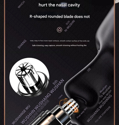 Black Painless Electric Nose & Ear Hair Trimmer - USB-C Rechargeable Grooming Tool with LED Battery Display for Men and Women - Image 4