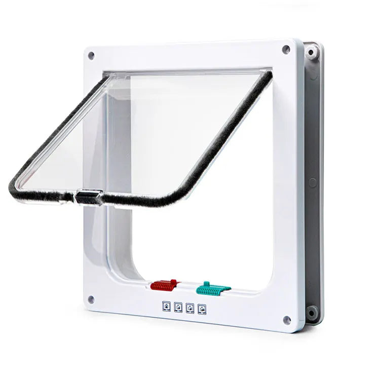 Secure 4-Way Locking Pet Door for Cats & Small Dogs - Easy Access Flap for Doors, Walls & Glass(Size XL)