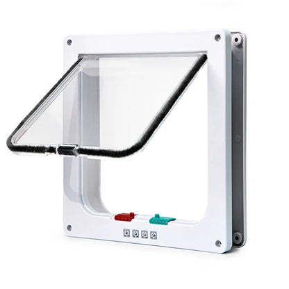 Secure 4-Way Locking Pet Door for Cats & Small Dogs - Easy Access Flap for Doors, Walls & Glass(Size XL)