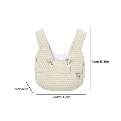 Grey Hands-Free Quilted Pet Carrier Sling - Soft & Comfortable Front Pack for Small Dogs and Cats - Image 6