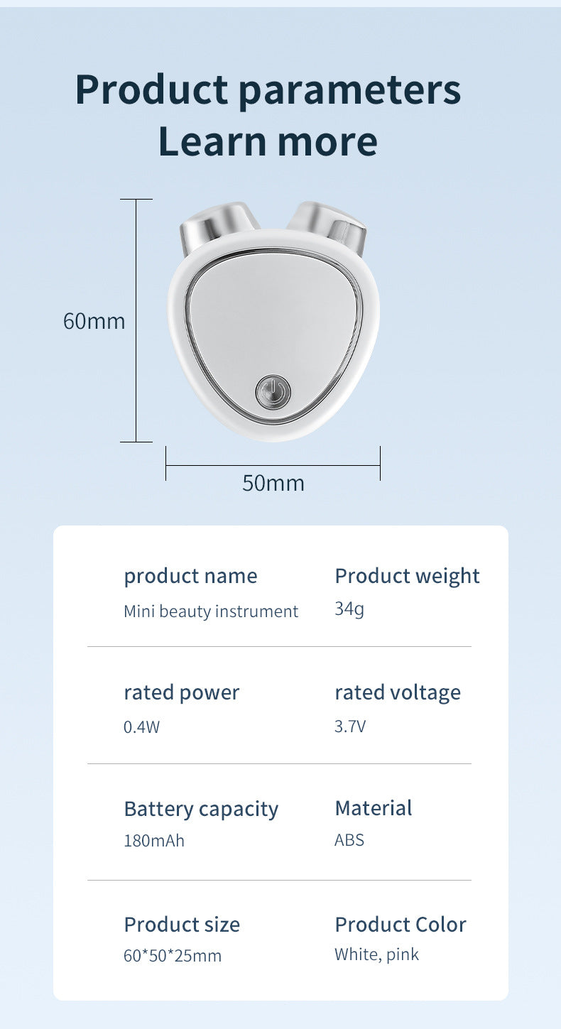 White EMS Microcurrent Facial Lifting Massager - Skin Tightening & Sculpting Beauty Tool - Image 7