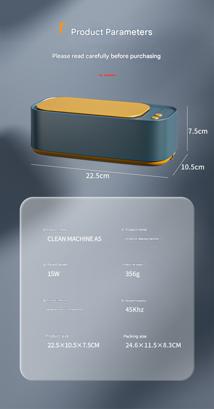 Green Portable Ultrasonic Cleaner - 45kHz Professional High-Frequency Cleaning Machine for Jewellery, Glasses, Watches, and Makeup Brushes - Image 6