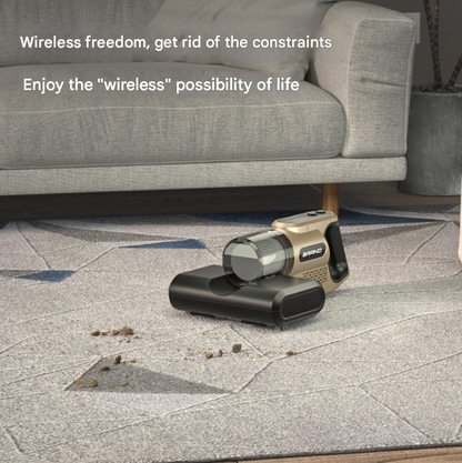 White High-Power Wireless UV Sterilization Mite Removal Vacuum Cleaner - Powerful Suction and Deep Cleaning for Home Use - Image 4
