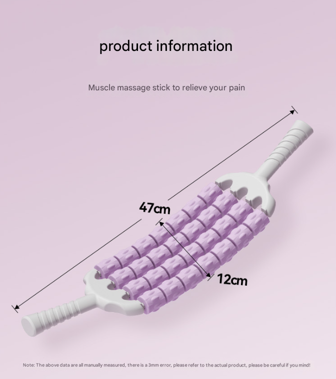 Purple Four-Row Bendable Massage Roller - Muscle Relaxation and Sensory Integration Training for Children - Image 6