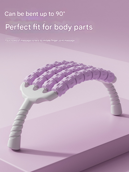 Pink Four-Row Bendable Massage Roller - Muscle Relaxation and Sensory Integration Training for Children - Image 2