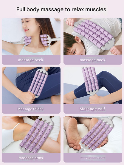 Pink Four-Row Bendable Massage Roller - Muscle Relaxation and Sensory Integration Training for Children - Image 5