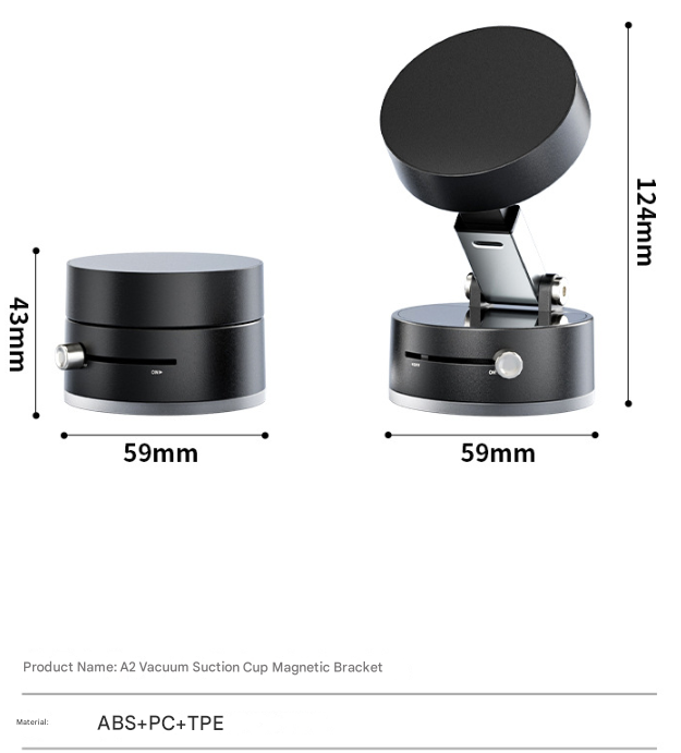 White Multi-Functional Vacuum Suction Cup Stand - Foldable, Extendable Kitchen Lazy Person's Dual-Sided Magnetic Phone Holder - Image 6