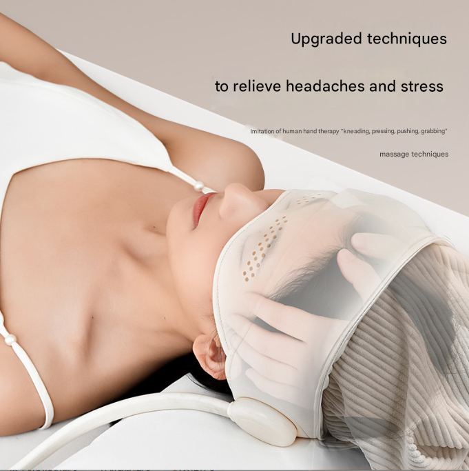 Capless Version Electric Head Massage Hat with Inflatable Airbags - 6-Zone Scalp Therapy for Relaxation and Sleep Aid - Image 2