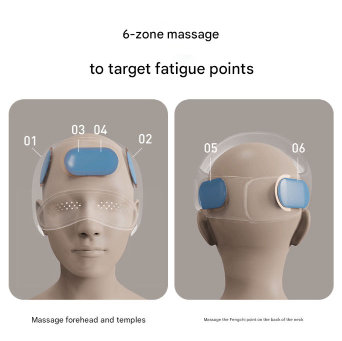 Electric Head Massage Hat with Inflatable Airbags - 6-Zone Scalp Therapy for Relaxation and Sleep Aid - Image 3