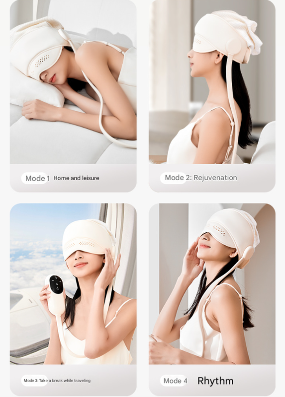 Electric Head Massage Hat with Inflatable Airbags - 6-Zone Scalp Therapy for Relaxation and Sleep Aid - Image 5