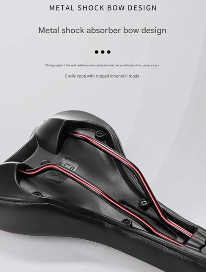 Black and blue Mountain Bike Saddle - Comfortable and Durable Bicycle Seat for MTB and Road Bikes - Image 5