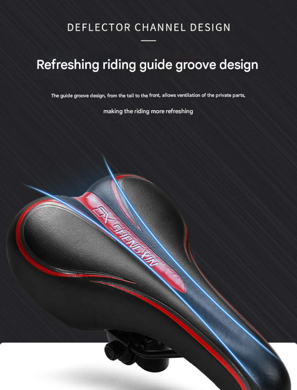 Black Mountain Bike Saddle - Comfortable and Durable Bicycle Seat for MTB and Road Bikes - Image 2