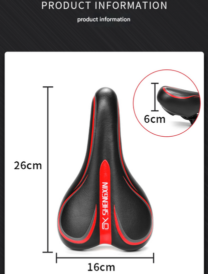 Black Mountain Bike Saddle - Comfortable and Durable Bicycle Seat for MTB and Road Bikes - Image 7