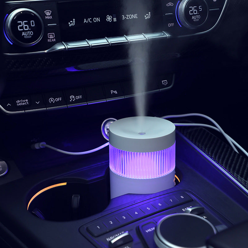 2-Piece Pink Mini Desktop Humidifier - Portable Mist Maker for Home and Car Use - Image 2