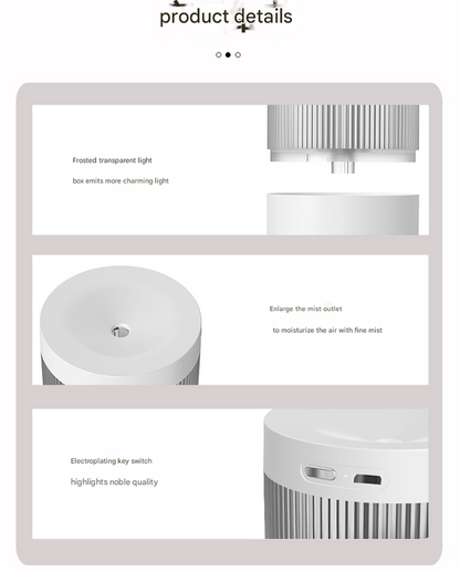 2-Piece Grey Mini Desktop Humidifier - Portable Mist Maker for Home and Car Use - Image 6