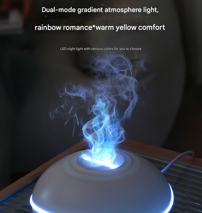 Crack color Mini USB Aromatherapy Diffuser with Flame Projection - Portable Humidifier for Home and Car Use - Image 3