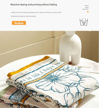 Lily 40S Pure Cotton Gauze Bath Towel - Extra Large, Thick, Soft, and Highly Absorbent for Adults - Image 4