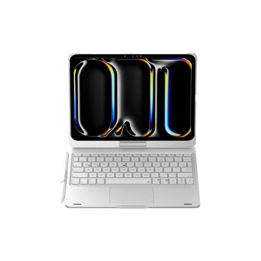 Rose gold Magic Keyboard Case for ipad Air6/Air7 11-inch, Bluetooth Keyboard with RGB Backlight & Precision Trackpad - Image 3