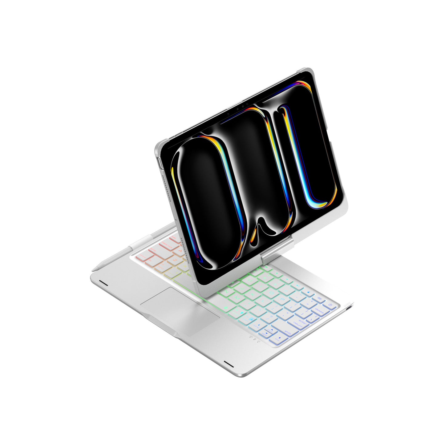 Rose gold Magic Keyboard Case for ipad Air6/Air7 11-inch, Bluetooth Keyboard with RGB Backlight & Precision Trackpad - Image 5