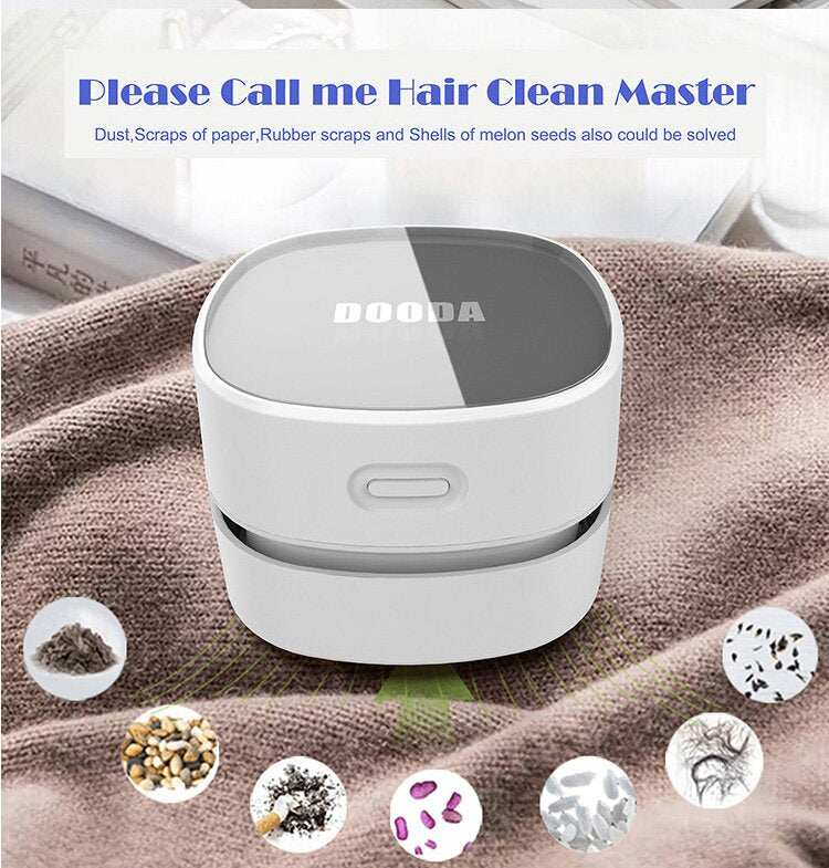 Orange Rechargeable Cordless Mini Desktop Vacuum - Portable Handheld Cleaner for Desk, Keyboard, Crumb & Dust - Image 5