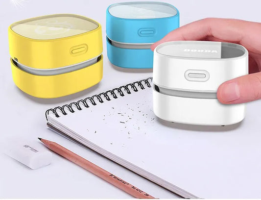 Yellow Rechargeable Cordless Mini Desktop Vacuum - Portable Handheld Cleaner for Desk, Keyboard, Crumb & Dust - Image 2